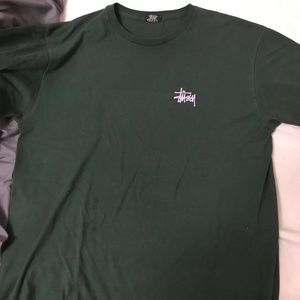 Green stussy long sleeve t-shirt